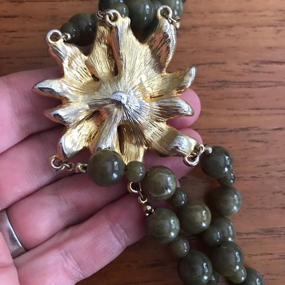 Anthropologie Lydell NYC 3 Strand “Jade” Necklace - Picture 4 of 8